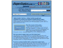 Tablet Screenshot of papertopics.com